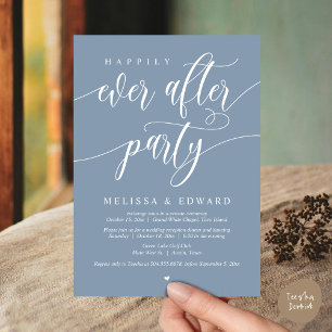 Happily Ever After Wedding Elopement Dinner Party  Invitation