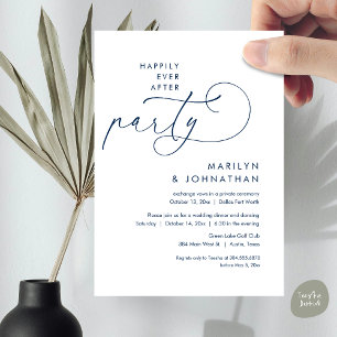 Happily Ever After Wedding Elopement Dinner Party Invitation