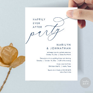 Happily Ever After Wedding Elopement Dinner Party Invitation