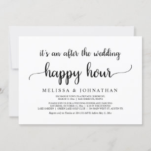 Happily Ever After Wedding Elopement Happy Hour Invitation