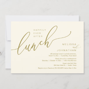 Happily Ever After Wedding Elopement Lunch Invitation