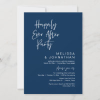Happily Ever After, Wedding Elopement Party Invita