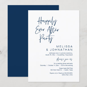 Happily Ever After, Wedding Elopement Party Invita Invitation