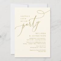 Happily Ever After Wedding Elopement Party Invitat