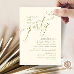 Happily Ever After Wedding Elopement Party Invitat Invitation<br><div class="desc">Beautiful Modern Beautiful Casual Minimal,  classy gold script,  Wedding Elopement Happily ever after party,  Invitation card. This is perfect for your wedding reception and post-wedding celebration party. Add your details in matching font / lettering.
#TeeshaDerrick</div>