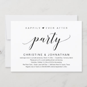Happily Ever After Wedding Elopement Party Invitation