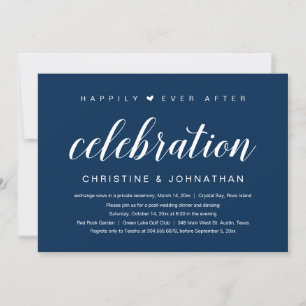 Happily Ever After, Wedding Elopement Party Invitation