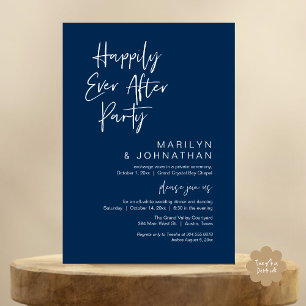 Happily Ever After, Wedding Elopement Party Invitation