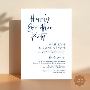 Happily Ever After, Wedding Elopement Party Invitation