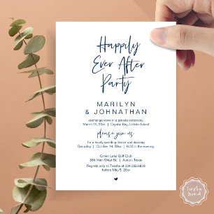 Happily Ever After, Wedding Elopement Party Invitation