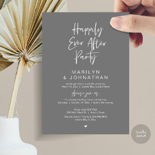 Happily Ever After, Wedding Elopement Party Invitation