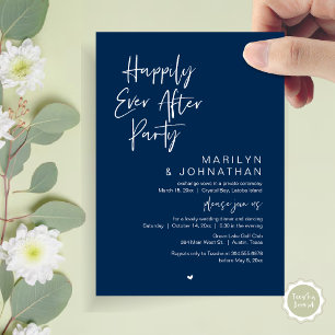 Happily Ever After, Wedding Elopement Party Invitation