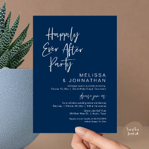 Happily Ever After, Wedding Elopement Party Invitation