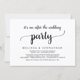 Happily Ever After Wedding Elopement Party Invitation