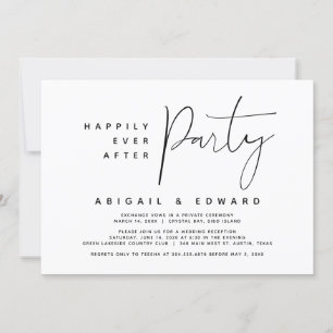 Happily Ever After Wedding Elopement Party Invitation