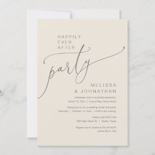 Happily Ever After Wedding Elopement Party Invitation