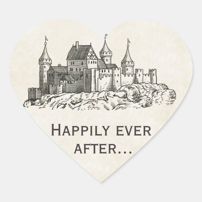 Happily Ever After Wedding Favour Stickers (Front)