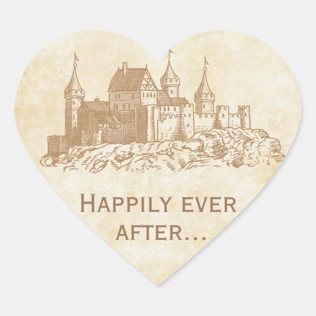 Happily Ever After Wedding Favour Stickers (Front)
