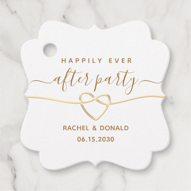 Happily Ever After Wedding Favour Tags (Front)