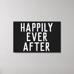 HAPPILY EVER AFTER WEDDING GIFT BIG ART CANVAS