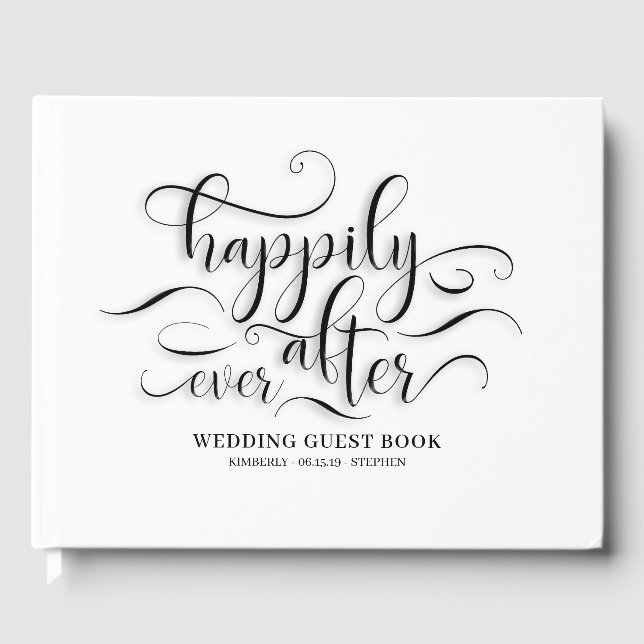 Happily Ever After Wedding Guest Book (Front)