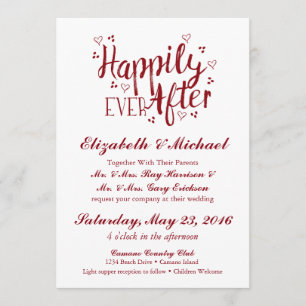 Happily Ever After Wedding Invitation