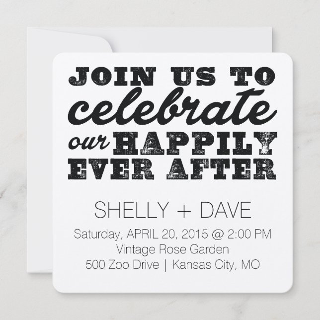 Happily Ever After Wedding Invitation (Front)