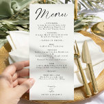 Happily Ever After Wedding Menu Elegant Minimal<br><div class="desc">Elegant,  minimal,  and simple "Happily Ever After" wedding menu.</div>