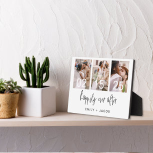 Happily Ever After Wedding Minimalist Simple Plaque