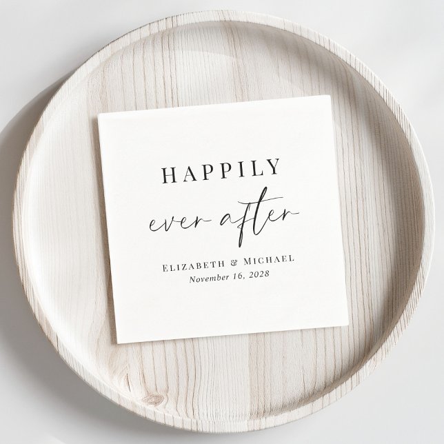 Happily Ever After Wedding Napkin (Creator Uploaded)