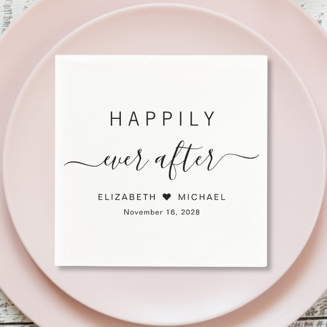 Happily Ever After Wedding Napkin (Creator Uploaded)