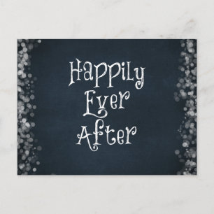 Happily Ever After Wedding or Anniversary Announcement Postcard