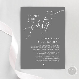 Happily Ever After Wedding Party Dinner Dancing Invitation