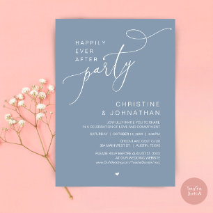 Happily Ever After Wedding Party Dinner Dancing Invitation