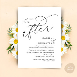 Happily Ever After Wedding Party Dinner Dancing Invitation