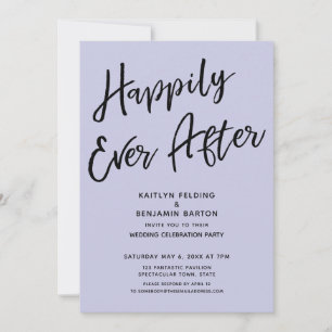 Happily Ever After Wedding Party Lavender Invitation