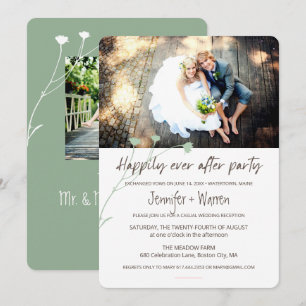 Happily Ever After Wedding Party Photos Invitation