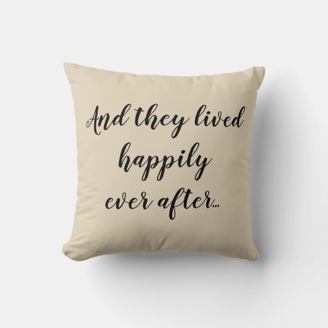 Happily Ever After Wedding Pillow (Front)