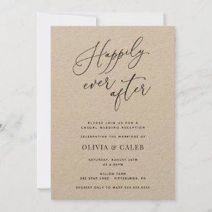 Happily Ever After Wedding Reception Invitation