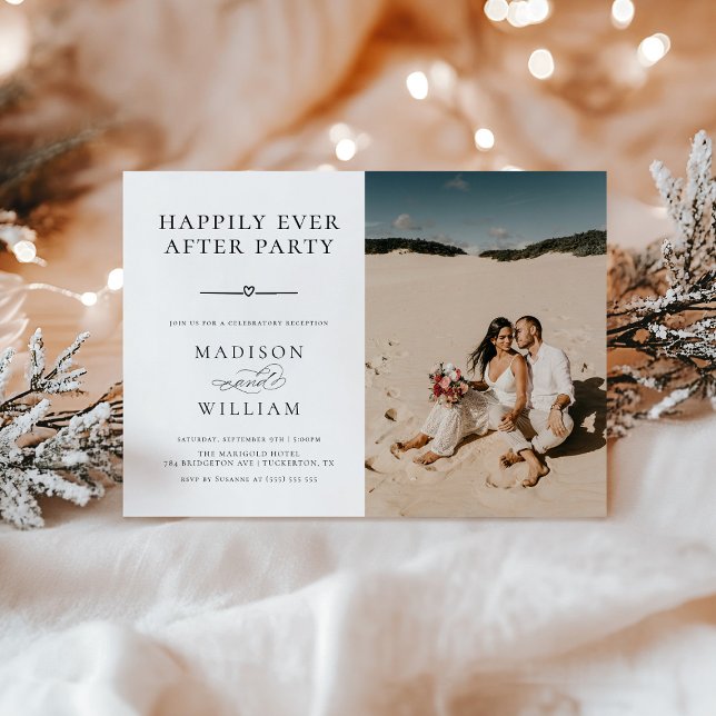 Happily Ever After Wedding Reception Invitation (Creator Uploaded)