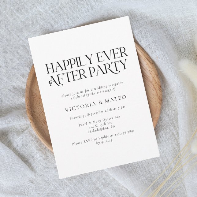 Happily Ever After Wedding Reception  Invitation (Creator Uploaded)