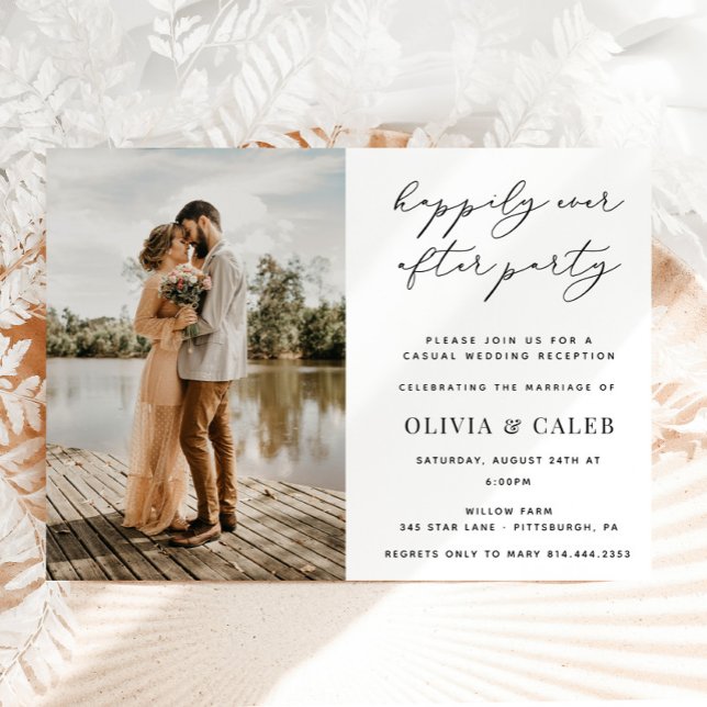 Happily Ever After Wedding Reception Invitation (Creator Uploaded)