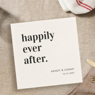 Happily Ever After Wedding Reception Napkin