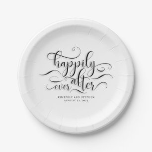 Happily Ever After Wedding Reception Paper Plate