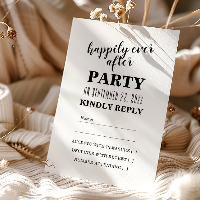 Happily Ever After Wedding RSVP Card (Creator Uploaded)