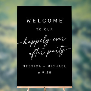 Happily Ever After Wedding Shower Party  Acrylic Sign