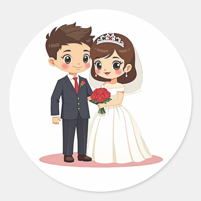 Happily Ever After Wedding Sticker (Front)