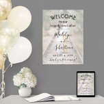 Happily Ever After Wedding Welcome Photo Overlay Poster<br><div class="desc">Welcome wedding guests to your ceremony or reception with an elegant custom photo overlay 18"x24" poster. Picture and all text are simple to personalise. (IMAGE PLACEMENT TIP: An easy way to centre a photo exactly how you want is to crop it before uploading to the Zazzle website.) The modern minimalist...</div>