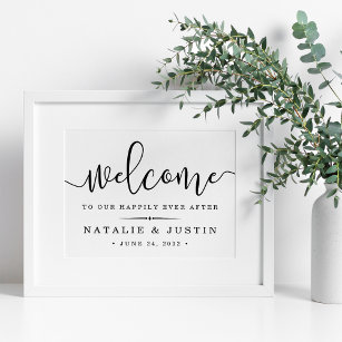 Happily Ever After   Wedding Welcome Sign