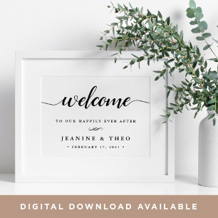 Happily Ever After   Wedding Welcome Sign